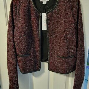 Burgundy Passion Tweed Jacket by Liz Claiborne